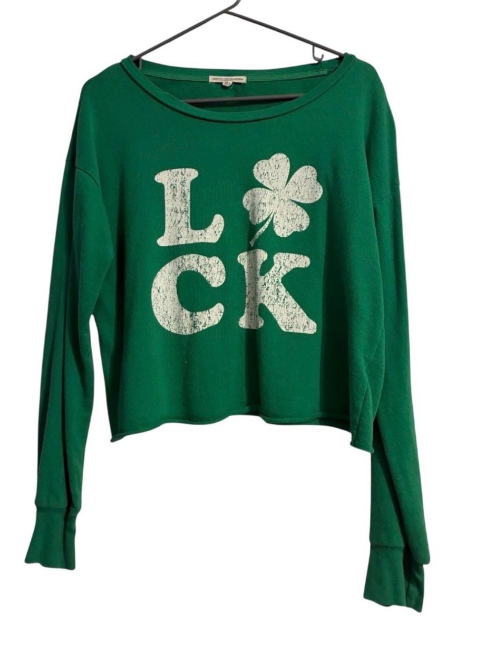 Grayson Threads Four Leaf Clover Shamrock Green Luck Sweatshirt Size Medium